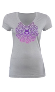 Womens Henna Performance V Neck - Silverlake