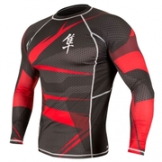 Metaru Rashguard Longsleeve - Black/Red