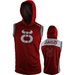 Sleeveless Hoodie - Red/Silverlake