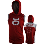 Sleeveless Hoodie - Red/Silverlake