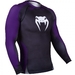 No Gi IBJJF Rash Guard - Long Sleeves - Black/Purple