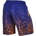 Tropical Fitness Shorts - Blue/Orange