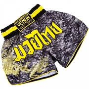 Tramo Muay Thai Shorts - Black/Yellow